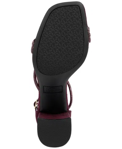 Jones New York Women's Ealton Block Heel Embellished Evening Sandals In Brown