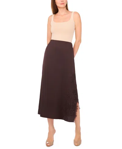 Vince Camuto Asymmetric Hem Skirt In Brown