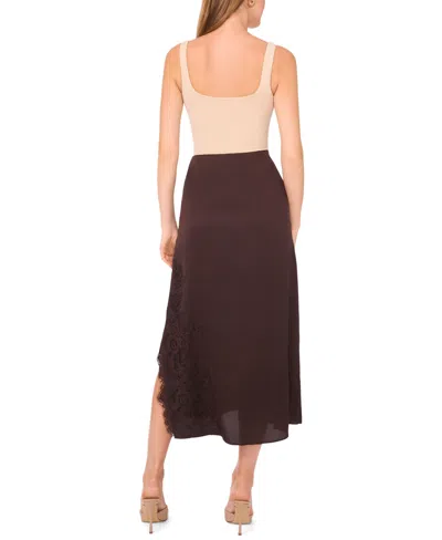 Vince Camuto Asymmetric Hem Skirt In Brown