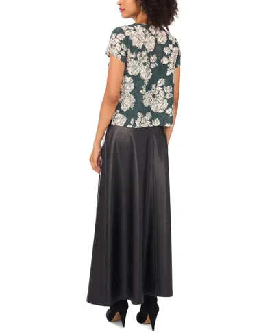 Vince Camuto Cap Sleeve Cowl Neck Top In Green