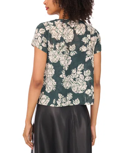 Vince Camuto Cap Sleeve Cowl Neck Top In Green