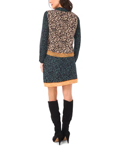 Vince Camuto Printed Blouse In Green