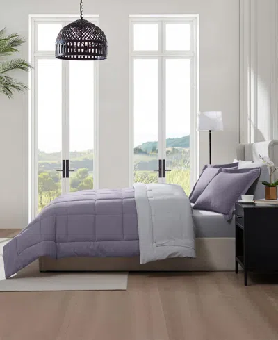 Nestl Luxury Soft Reversible 7-pc. Comforter Set, California King In Purple