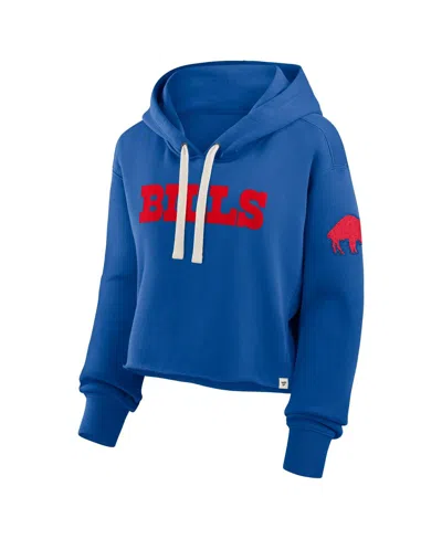 Fanatics Women's Royal Buffalo Bills Oversized Hometown Heritage Cropped Hoodie In Blue
