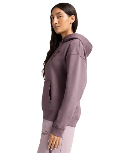 Puma Womens Long Sleeve Fleece Active Hoodie In Purple