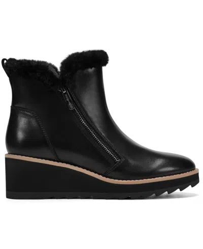 Easy Spirit Women's Jane Round Toe Wedge Booties In Black