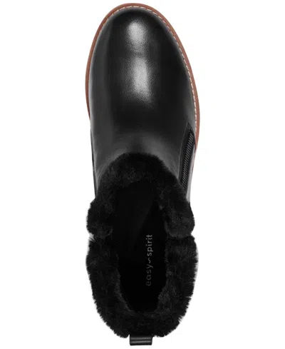 Easy Spirit Women's Jane Round Toe Wedge Booties In Black
