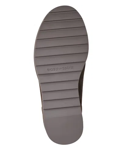 Easy Spirit Women's Jane Round Toe Wedge Booties In Brown