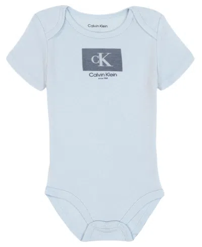 Calvin Klein Baby Boys 4-pack Short Sleeve Bodysuits Set In Multi