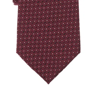 Michael Kors Men's Shone Geo-pattern Tie In Burgundy