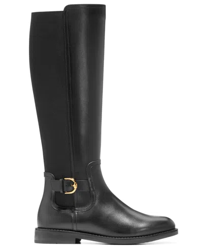 Cole Haan Clover Stretch Leather Boot In Black