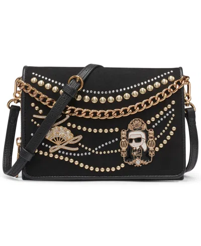 Karl Lagerfeld Lourdes Mini Crossbody Bag In Black