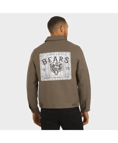 Fanatics Men'stan Chicago Bears Trucker Full-button Jacket In Brown
