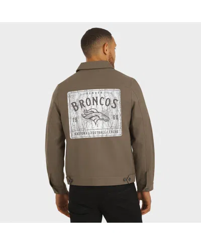 Fanatics Men'stan Denver Broncos Trucker Full-button Jacket In Brown
