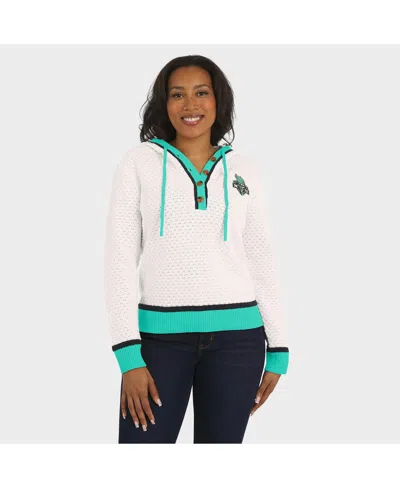 Wear By Erin Andrews Cream New York Liberty Hooded Sweater In Multi