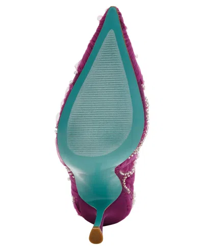 Betsey Johnson Women's Roxie Tulle Floral Applique Pumps In Pink