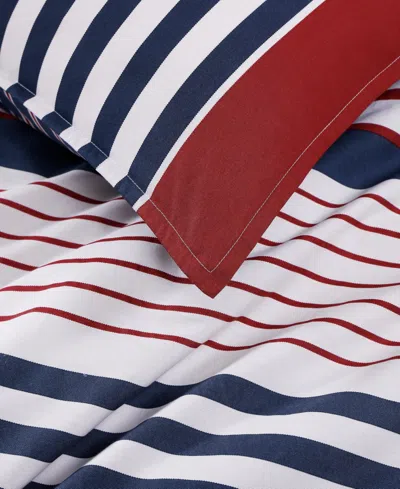 Tommy Hilfiger Brooklyn Stripe Cotton 3-pc. Comforter Set, King In Multi