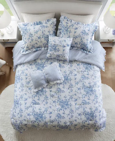 Madison Park Essentials Adele Reversible 5-pc. Comforter Set, Full/queen In Blue