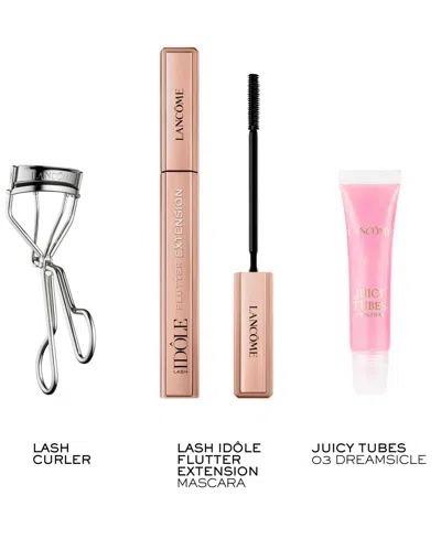 Lancôme Lash Idole Flutter Mascara, Juicy Tube, And Lash Curler Limited-edition Makeup Gift Set In Transparent