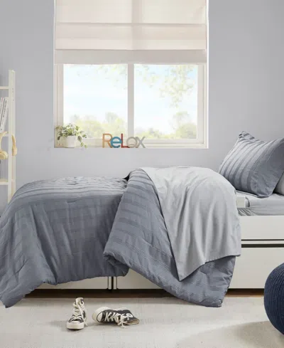 510 Design Logan Woven Striped 5-pc. Comforter Set, Twin/twin Xl In Gray
