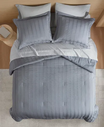 510 Design Logan Woven Striped 7-pc. Comforter Set, Full In Gray