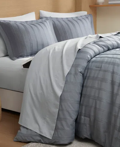 510 Design Logan Woven Striped 7-pc. Comforter Set, Full In Gray