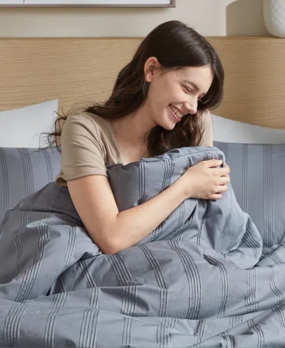 510 Design Logan Woven Striped 7-pc. Comforter Set, Full In Gray