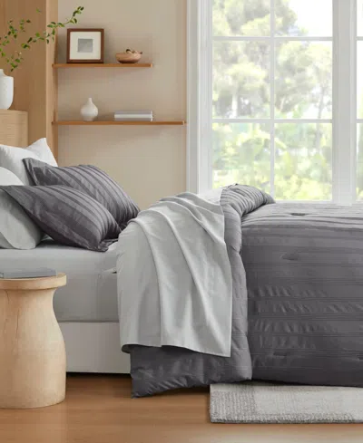 510 Design Logan Woven Striped 7-pc. Comforter Set, Full In Gray