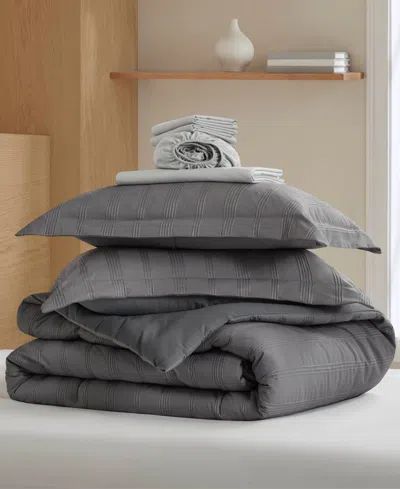 510 Design Logan Woven Striped 7-pc. Comforter Set, Full In Gray