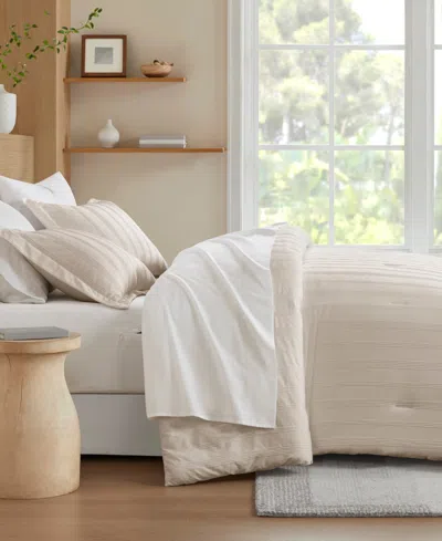 510 Design Logan Woven Striped 7-pc. Comforter Set, Full In Neutral