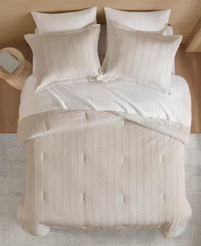 510 Design Logan Woven Striped 7-pc. Comforter Set, Full In Neutral