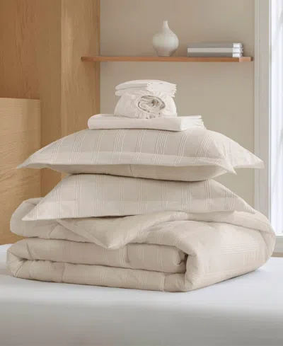 510 Design Logan Woven Striped 7-pc. Comforter Set, King In Neutral