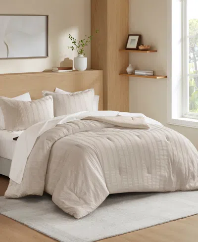 510 Design Logan Woven Striped 7-pc. Comforter Set, King In Neutral
