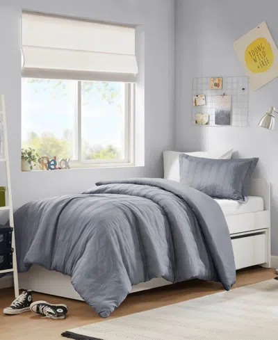 510 Design Logan Woven Striped 2-pc. Duvet Cover Set, Twin/twin Xl In Gray