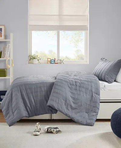 510 Design Logan Woven Striped 2-pc. Duvet Cover Set, Twin/twin Xl In Gray