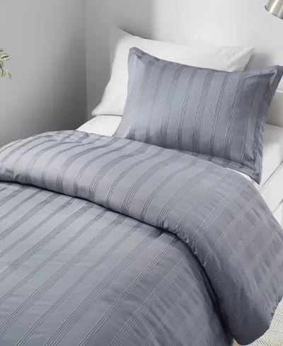 510 Design Logan Woven Striped 2-pc. Duvet Cover Set, Twin/twin Xl In Gray