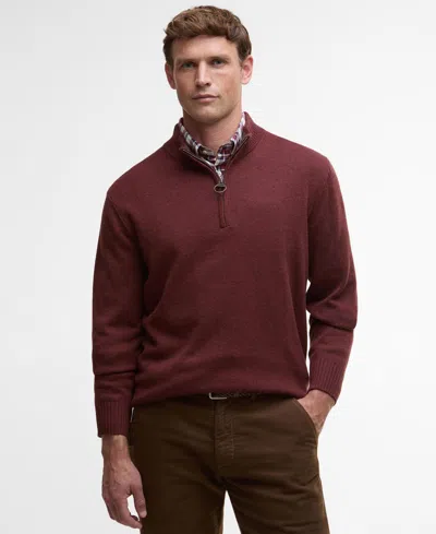 Barbour Men's Kelson Quarter-zip Pullover Sweater In Brown