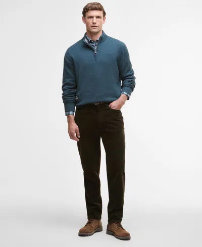 Barbour Men's Kelson Quarter-zip Pullover Sweater In Green
