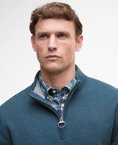 Barbour Men's Kelson Quarter-zip Pullover Sweater In Green
