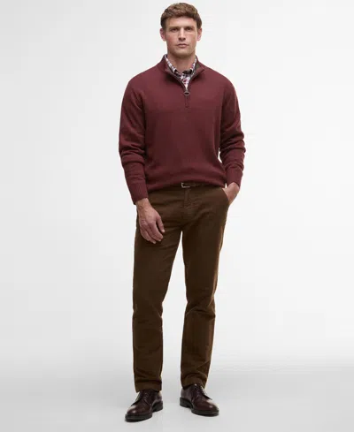 Barbour Men's Kelson Quarter-zip Pullover Sweater In Brown
