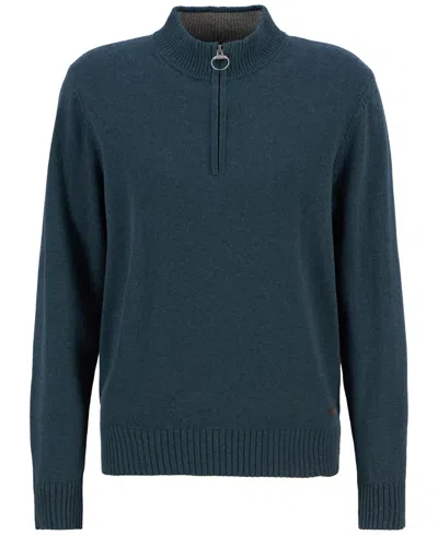 Barbour Men's Kelson Quarter-zip Pullover Sweater In Green