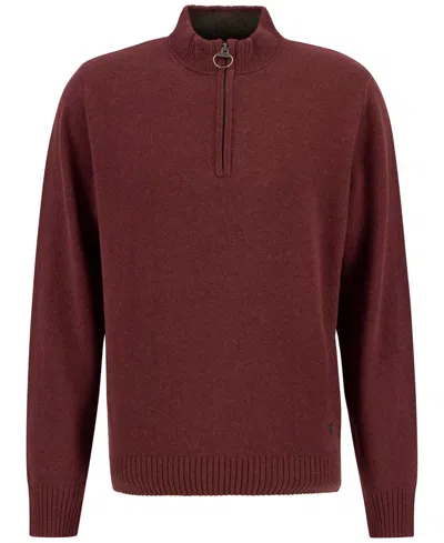 Barbour Men's Kelson Quarter-zip Pullover Sweater In Brown