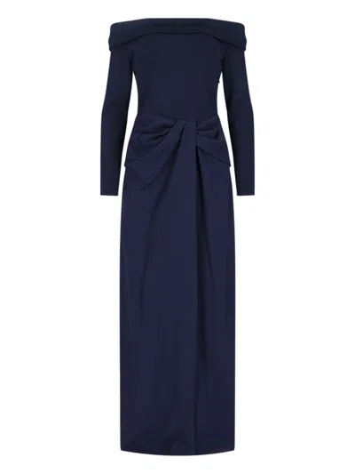 Ralph Lauren Viscose Maxi Dress In Blue