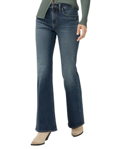 Silver Jeans Co. Women's Most Wanted Mid Rise Flare Leg Jeans In Blue