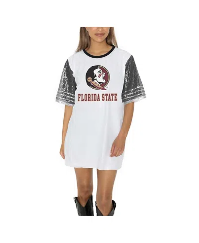 Gameday Couture Women's White Florida State Seminoles Full Sequin Jersey Dress In White