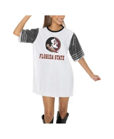Gameday Couture Women's White Florida State Seminoles Full Sequin Jersey Dress In White