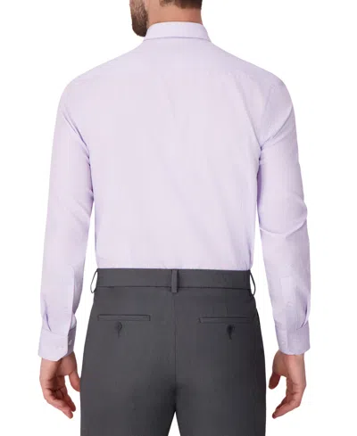Report Collection Solid Slim Fit Stretch Dress Shirt In Purple
