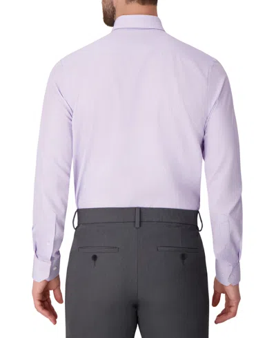 Report Collection Solid Slim Fit Stretch Dress Shirt In Purple