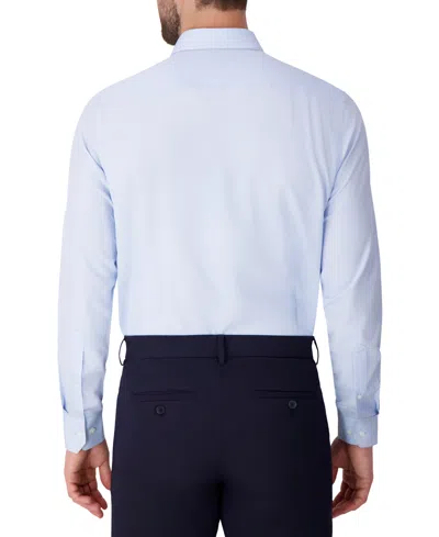 Report Collection Geometric Print Slim Fit Stretch Dress Shirt In Blue