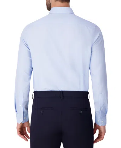 Report Collection Geometric Print Slim Fit Stretch Dress Shirt In Blue